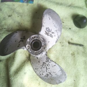 Genuine OMC 3 Blade Aluminium Propeller Johnson Evinrude 4HP 5HP 6HP Outboard
